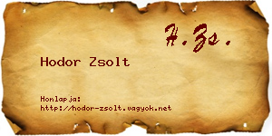 Hodor Zsolt névjegykártya