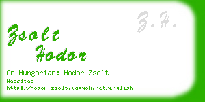 zsolt hodor business card